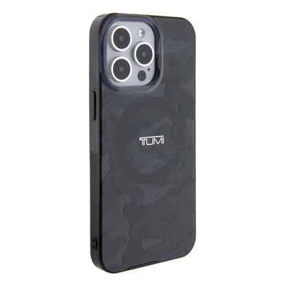 iPhone 15 Pro Max Kılıf TUMI Orjinal Lisanslı M-safe Şarj Özellikli PC TPU Çift Katmanlı Kamuflaj Desenli Kapak