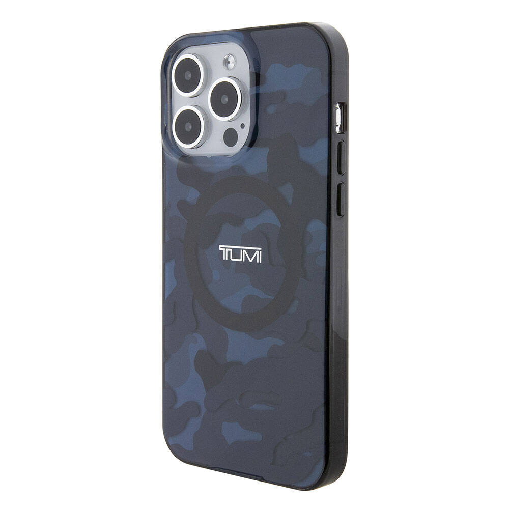 iPhone 15 Pro Max Kılıf TUMI Orjinal Lisanslı M-safe Şarj Özellikli PC TPU Çift Katmanlı Kamuflaj Desenli Kapak