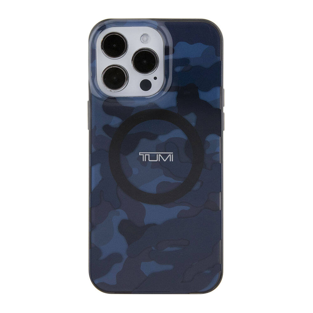 iPhone 15 Pro Max Kılıf TUMI Orjinal Lisanslı M-safe Şarj Özellikli PC TPU Çift Katmanlı Kamuflaj Desenli Kapak