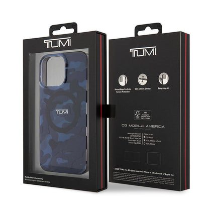 iPhone 15 Pro Max Kılıf TUMI Orjinal Lisanslı M-safe Şarj Özellikli PC TPU Çift Katmanlı Kamuflaj Desenli Kapak