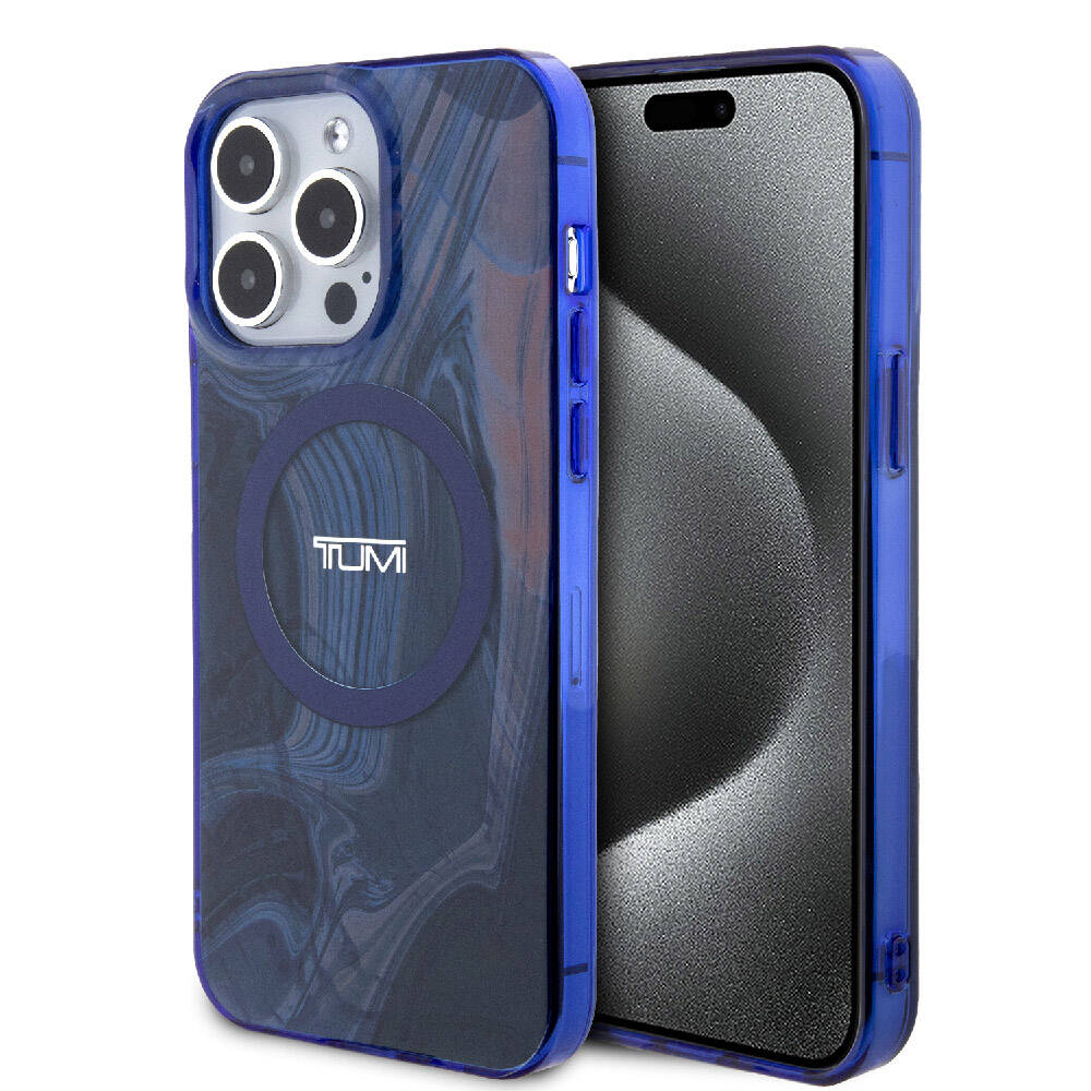 iPhone 15 Pro Max Kılıf TUMI Orjinal Lisanslı M-safe Şarj Özellikli PC TPU Çift Katmanlı Sıvı Baskılı Kapak