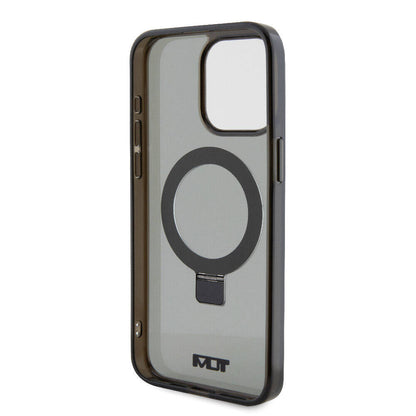 iPhone 15 Pro Max Kılıf TUMI Orjinal Lisanslı M-safe Şarj Özellikli PC TPU Metal Logolu Ring Standlı Kapak