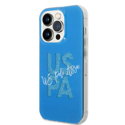 iPhone 15 Pro Max Kılıf U.S. Polo Assn. Orjinal Lisanslı Simli Parlak Alfabe Tasarım Kapak