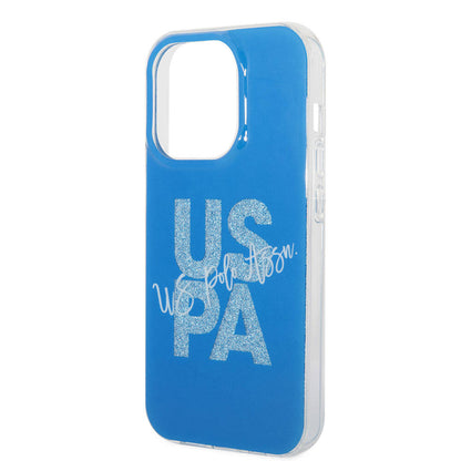 iPhone 15 Pro Max Kılıf U.S. Polo Assn. Orjinal Lisanslı Simli Parlak Alfabe Tasarım Kapak