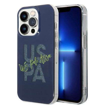 iPhone 15 Pro Max Kılıf U.S. Polo Assn. Orjinal Lisanslı Simli Parlak Alfabe Tasarım Kapak