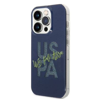 iPhone 15 Pro Max Kılıf U.S. Polo Assn. Orjinal Lisanslı Simli Parlak Alfabe Tasarım Kapak