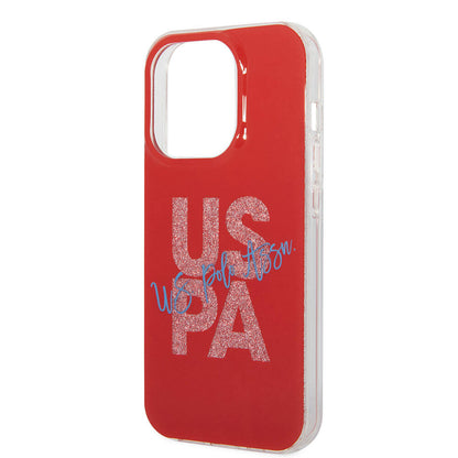 iPhone 15 Pro Max Kılıf U.S. Polo Assn. Orjinal Lisanslı Simli Parlak Alfabe Tasarım Kapak