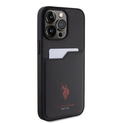 iPhone 15 Pro Max Kılıf U.S. Polo Assn. Orjinal Lisanslı Baskı Logolu PU Kartlıklı Kapak
