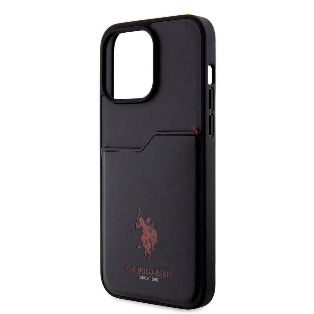 iPhone 15 Pro Max Kılıf U.S. Polo Assn. Orjinal Lisanslı Baskı Logolu PU Kartlıklı Kapak