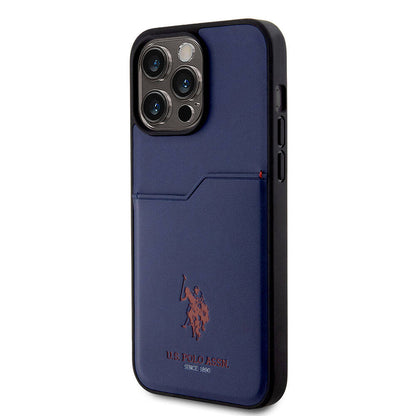 iPhone 15 Pro Max Kılıf U.S. Polo Assn. Orjinal Lisanslı Baskı Logolu PU Kartlıklı Kapak