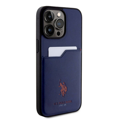 iPhone 15 Pro Max Kılıf U.S. Polo Assn. Orjinal Lisanslı Baskı Logolu PU Kartlıklı Kapak