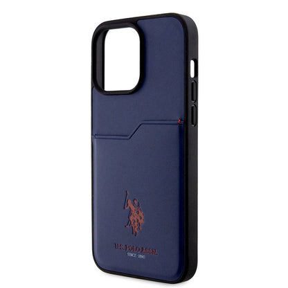 iPhone 15 Pro Max Kılıf U.S. Polo Assn. Orjinal Lisanslı Baskı Logolu PU Kartlıklı Kapak