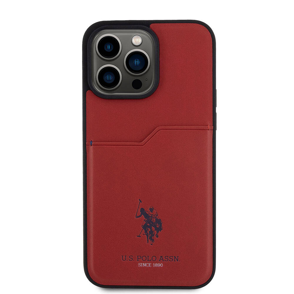 iPhone 15 Pro Max Kılıf U.S. Polo Assn. Orjinal Lisanslı Baskı Logolu PU Kartlıklı Kapak