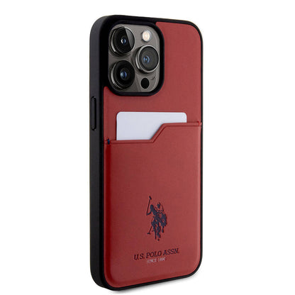 iPhone 15 Pro Max Kılıf U.S. Polo Assn. Orjinal Lisanslı Baskı Logolu PU Kartlıklı Kapak
