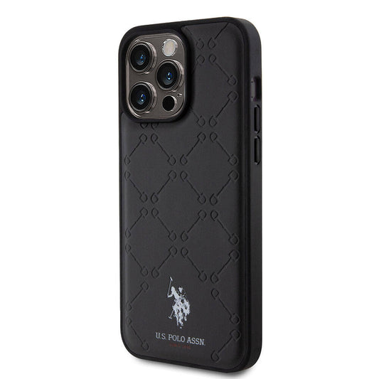 iPhone 15 Pro Max Kılıf U.S. Polo Assn. Orjinal Lisanslı HS Desenli Baskı Logolu Suni Deri Kapak