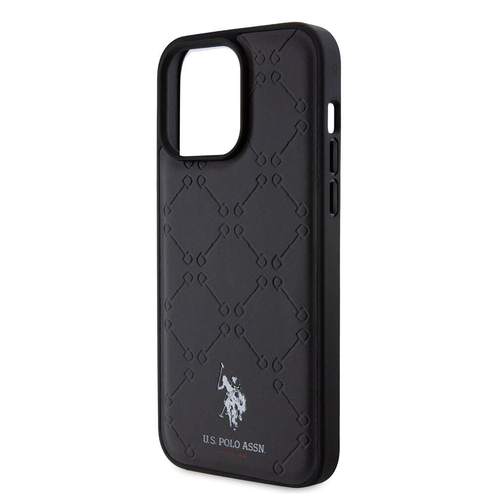 iPhone 15 Pro Max Kılıf U.S. Polo Assn. Orjinal Lisanslı HS Desenli Baskı Logolu Suni Deri Kapak