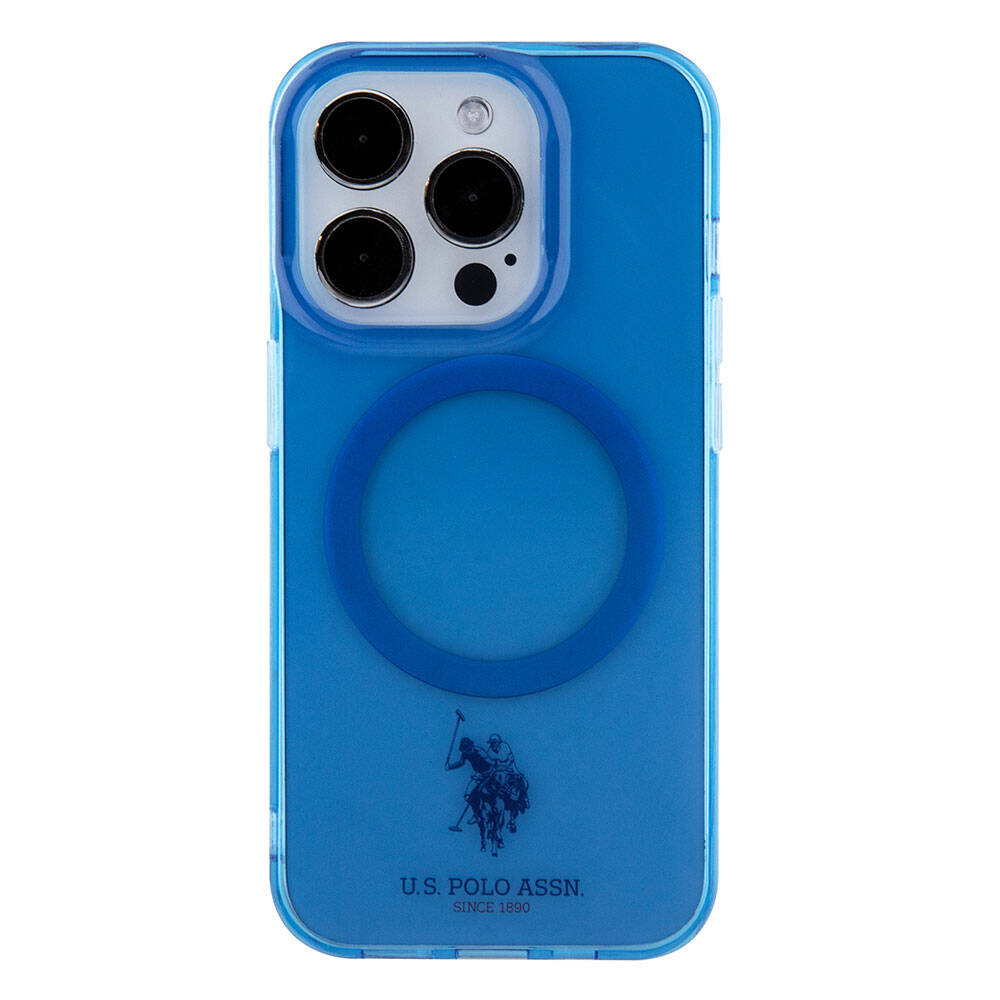 iPhone 15 Pro Max Kılıf U.S. Polo Assn. Orjinal Lisanslı M-safe Şarj Özellikli Transparan Tasarım Kapak