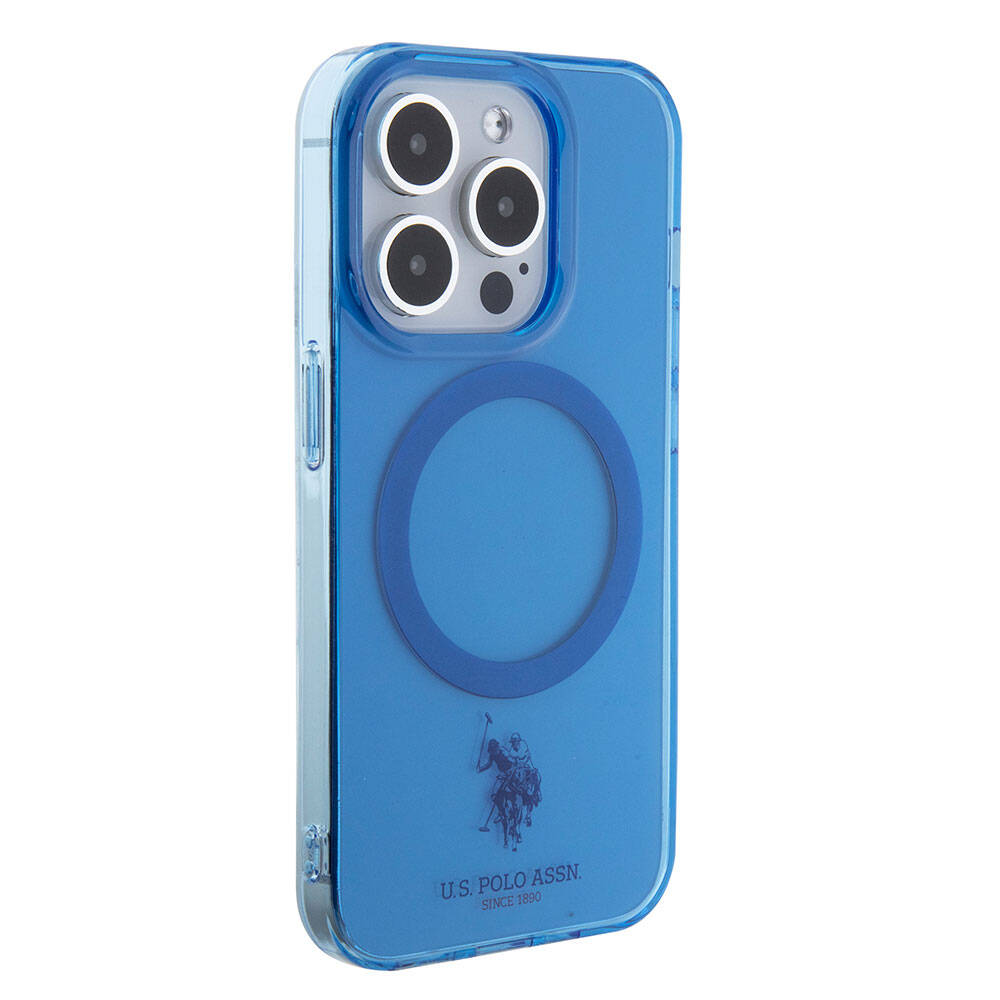 iPhone 15 Pro Max Kılıf U.S. Polo Assn. Orjinal Lisanslı M-safe Şarj Özellikli Transparan Tasarım Kapak