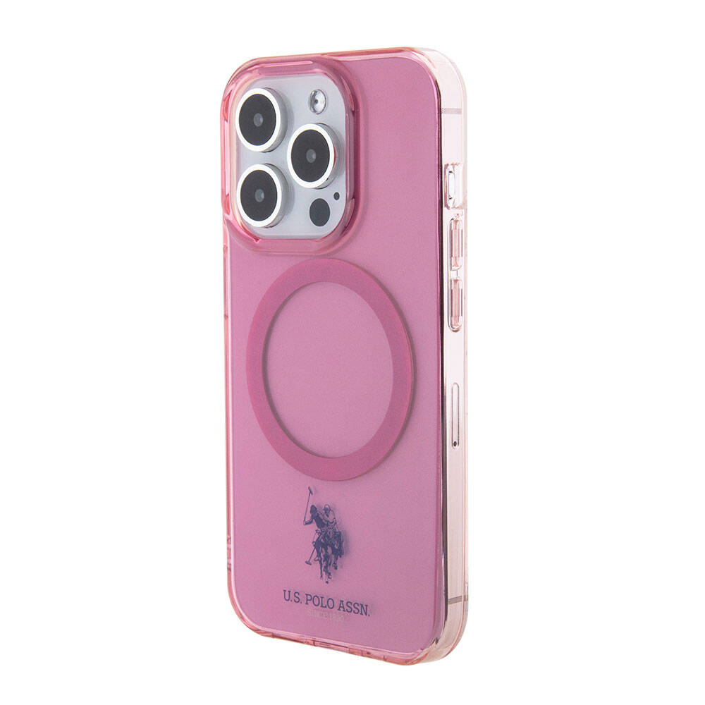 iPhone 15 Pro Max Kılıf U.S. Polo Assn. Orjinal Lisanslı M-safe Şarj Özellikli Transparan Tasarım Kapak