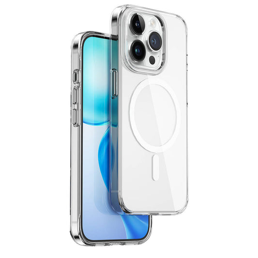 iPhone 15 Pro Max Kılıf Wiwu BC-022 M-safe Şarj Özellikli Şeffaf Transparan Kapak
