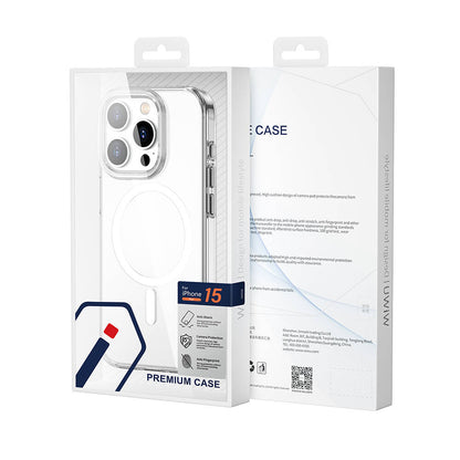 iPhone 15 Pro Max Kılıf Wiwu BC-022 M-safe Şarj Özellikli Şeffaf Transparan Kapak