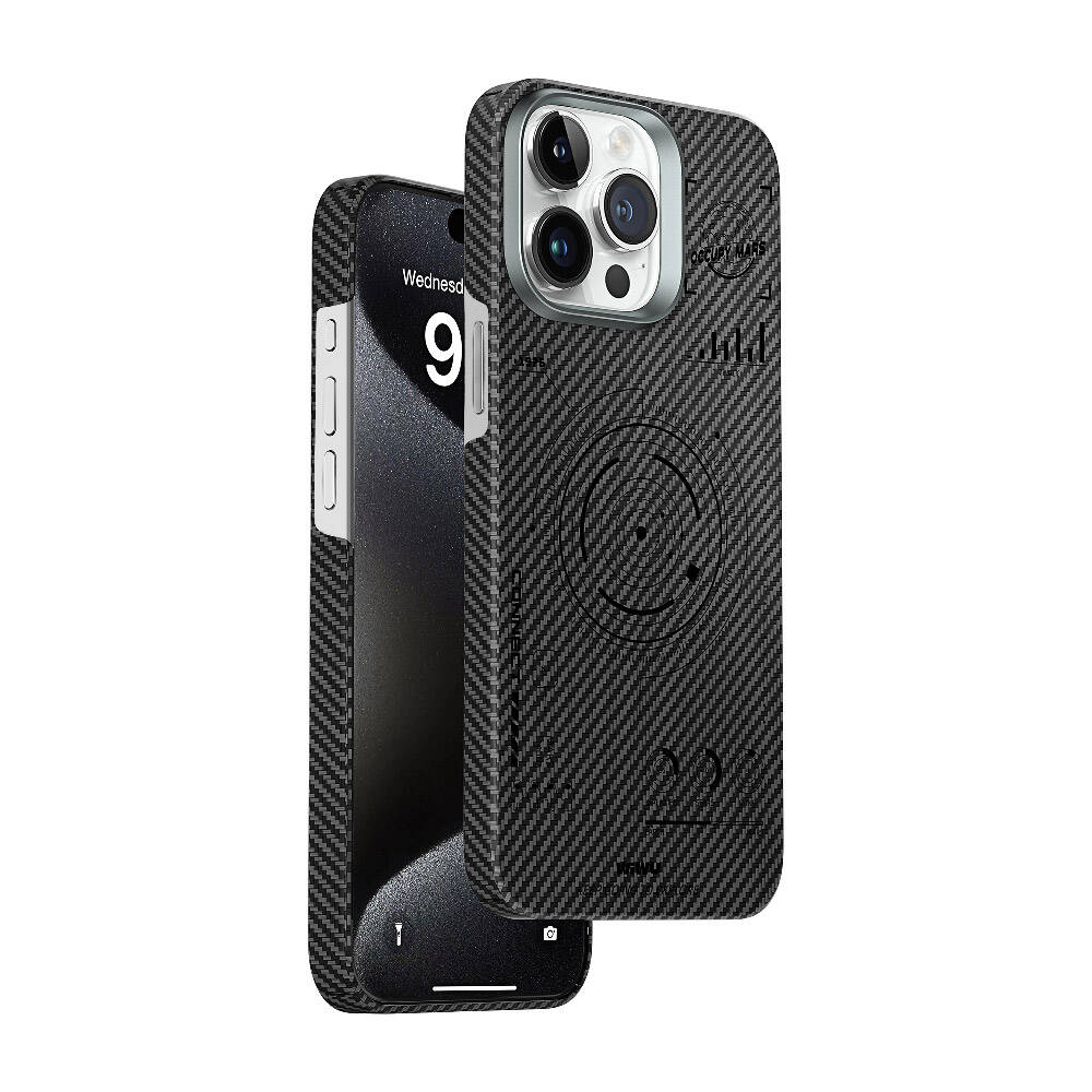 iPhone 15 Pro Max Kılıf Wiwu HHX-016 Karbon Fiber 600D Mars Kevlar Kapak