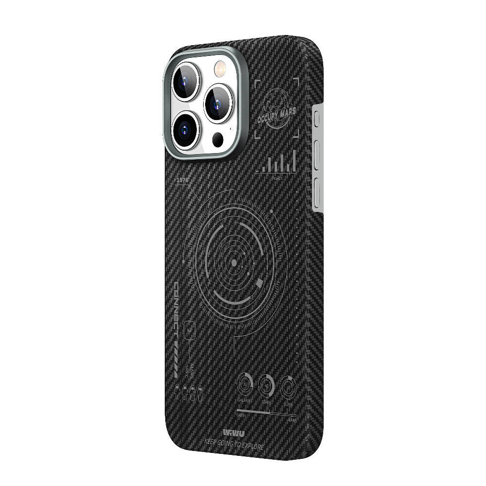 iPhone 15 Pro Max Kılıf Wiwu HHX-016 Karbon Fiber 600D Mars Kevlar Kapak