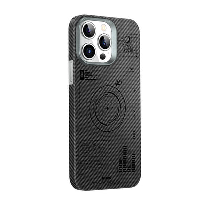 iPhone 15 Pro Max Kılıf Wiwu KJZ-017 Karbon Fiber 600D Explore Kevlar Kapak