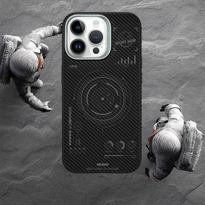iPhone 15 Pro Max Kılıf Wiwu KJZ-017 Karbon Fiber 600D Explore Kevlar Kapak
