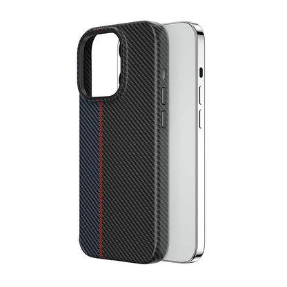 iPhone 15 Pro Max Kılıf Wiwu LCC-107 Karbon Fiber M-safe Şarj Özellikli Kamera Korumalı Kabon Kapak