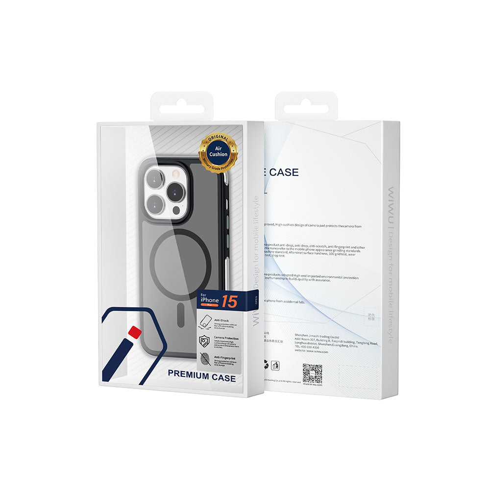 iPhone 15 Pro Max Kılıf Wiwu ZKK-012 M-safe Şarj Özellikli Air Cushion Kapak