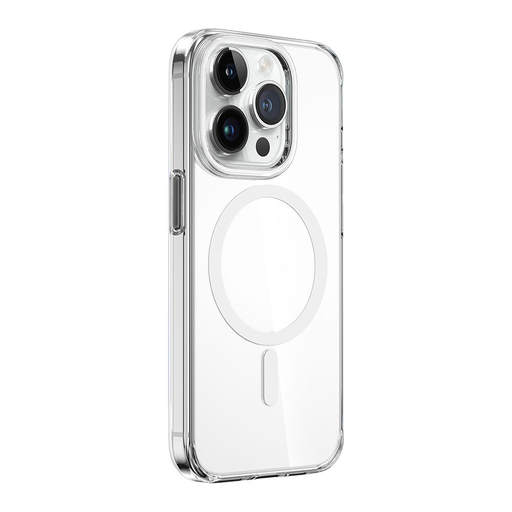 iPhone 15 Pro Max Kılıf Wiwu ZYS-013 M-safe Şarj Özellikli Renkli Kamera Çerçeveli Şeffaf Jelly Kapak