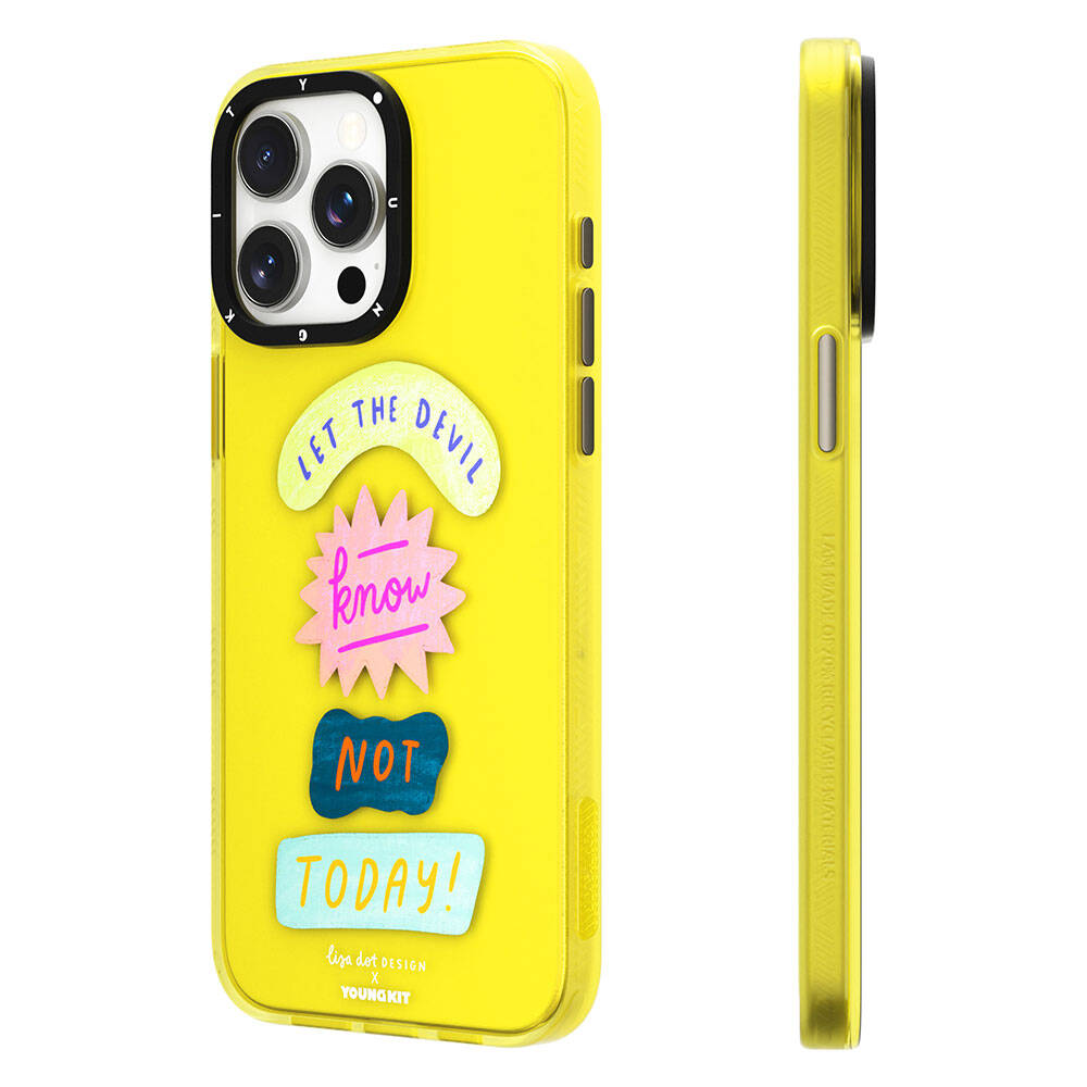 iPhone 15 Pro Max Kılıf Yazı Desenli Youngkit Mindfulness Serisi Kapak