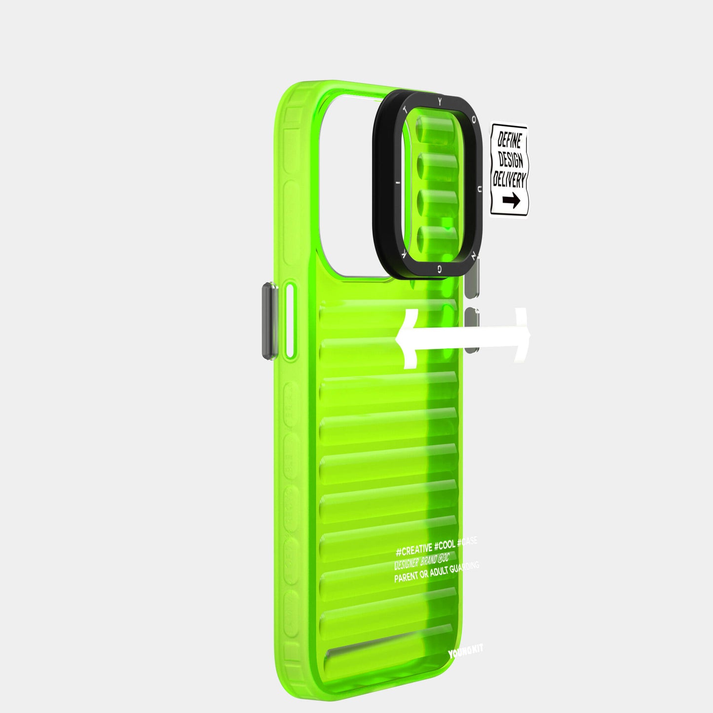 iPhone 15 Pro Max Kılıf YoungKit Luggage FireFly Serisi Kapak