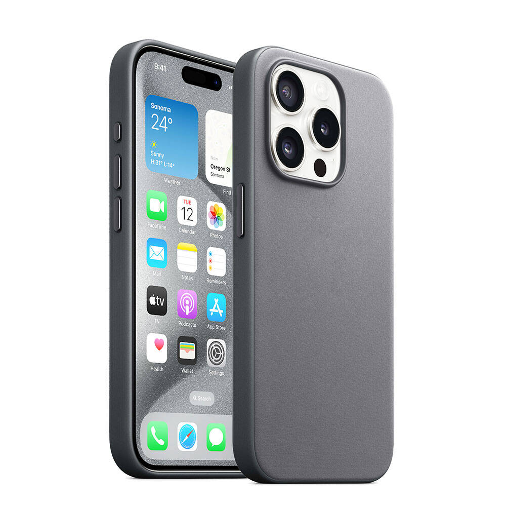 Apple iPhone 15 Pro Max Kılıf Zore M-safe Şarj Özellikli Mikro Fiber Optimal Kapak