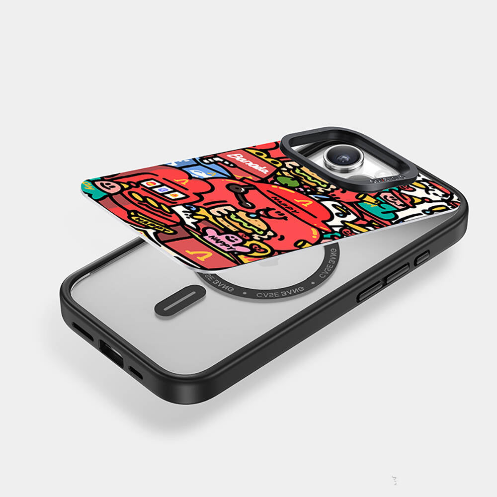 iPhone 15 Pro Max M-safe Şarj Özellikli Casebang Ahhey Serisi Arka Panel