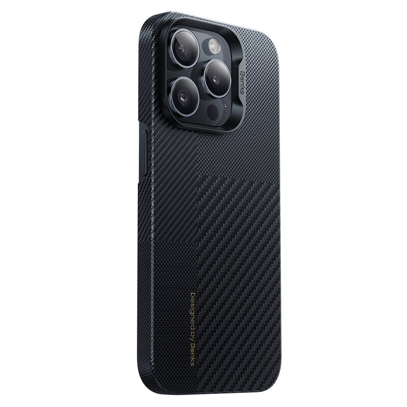 iPhone 15 Pro Max M-safe Şarj Özellikli Karbon Fiber Benks Montage ArmorAir Kevlar Kapak