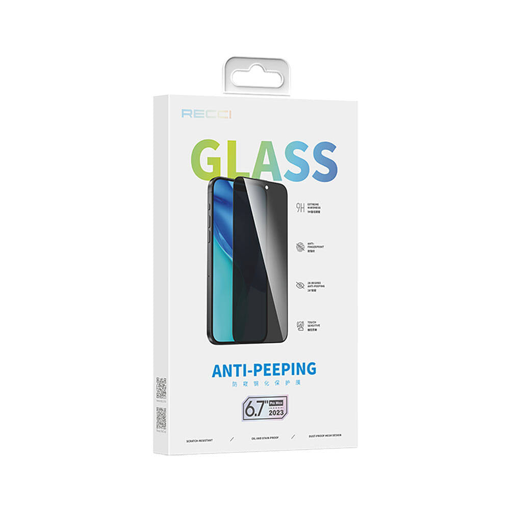 iPhone 15 Pro Max Recci RSP-A19AP Privacy Temperli Cam Ekran Koruyucu