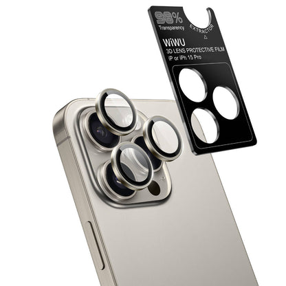 iPhone 15 Pro Max Wiwu LG-004 PVD Lens Guard Metal Kamera Lens Koruyucu