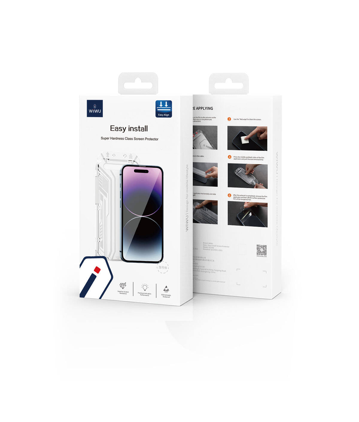 iPhone 15 Pro Max Wiwu SQ-005 Easy İnstall iVista Super Hardness Ekran Koruyucu