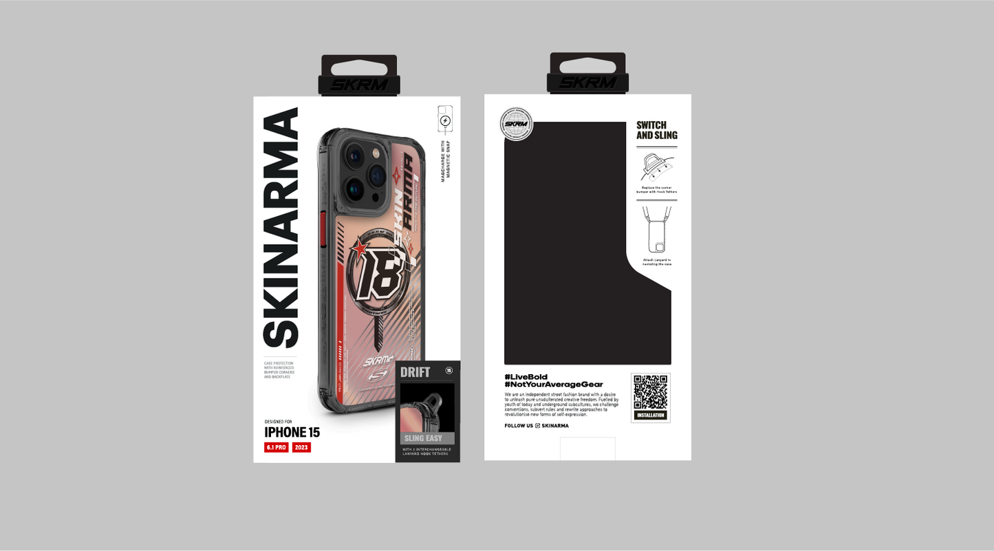 iPhone 15 Pro SkinArma M-safe Şarj Özellikli Sticker Yapıştırmalı Drift Kapak