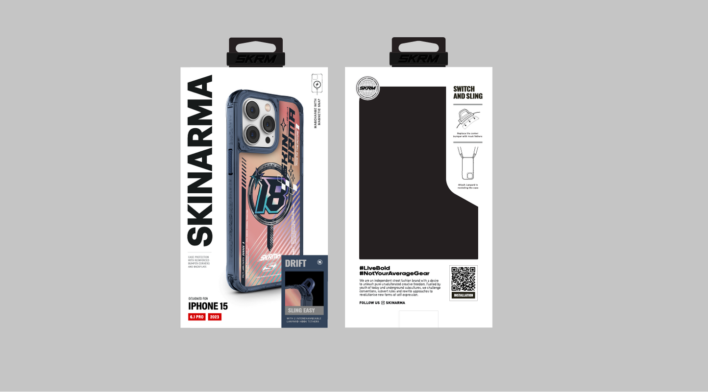 iPhone 15 Pro SkinArma M-safe Şarj Özellikli Sticker Yapıştırmalı Drift Kapak