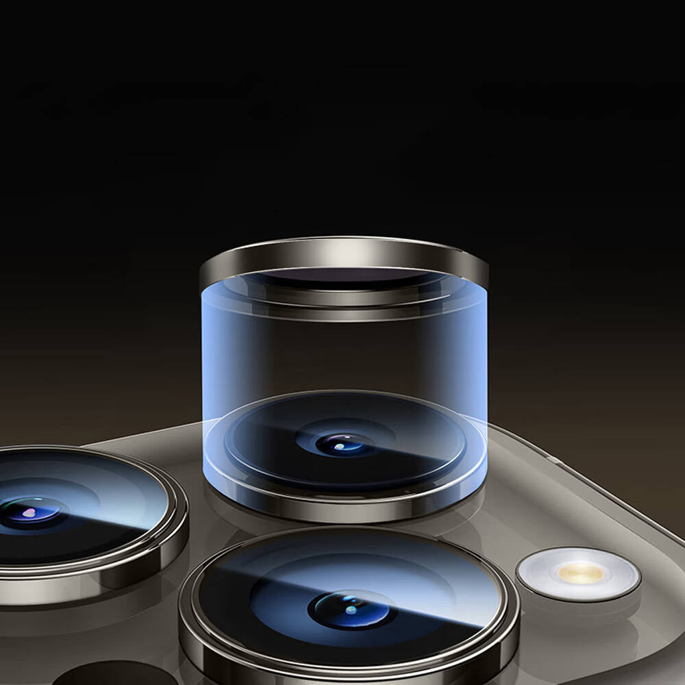 iPhone 15 Pro Wiwu LG-004 PVD Lens Guard Metal Kamera Lens Koruyucu