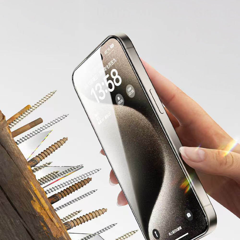 Apple iPhone 15 Zore 2.5D Oliv HD Temperli Cam Ekran Koruyucu + Kolay Uygulama Aparatı