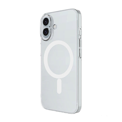 Apple iPhone 16 Kamera Korumalı M-Safe Şarj Özellikli Şeffaf Zore London Sert PC Kapak