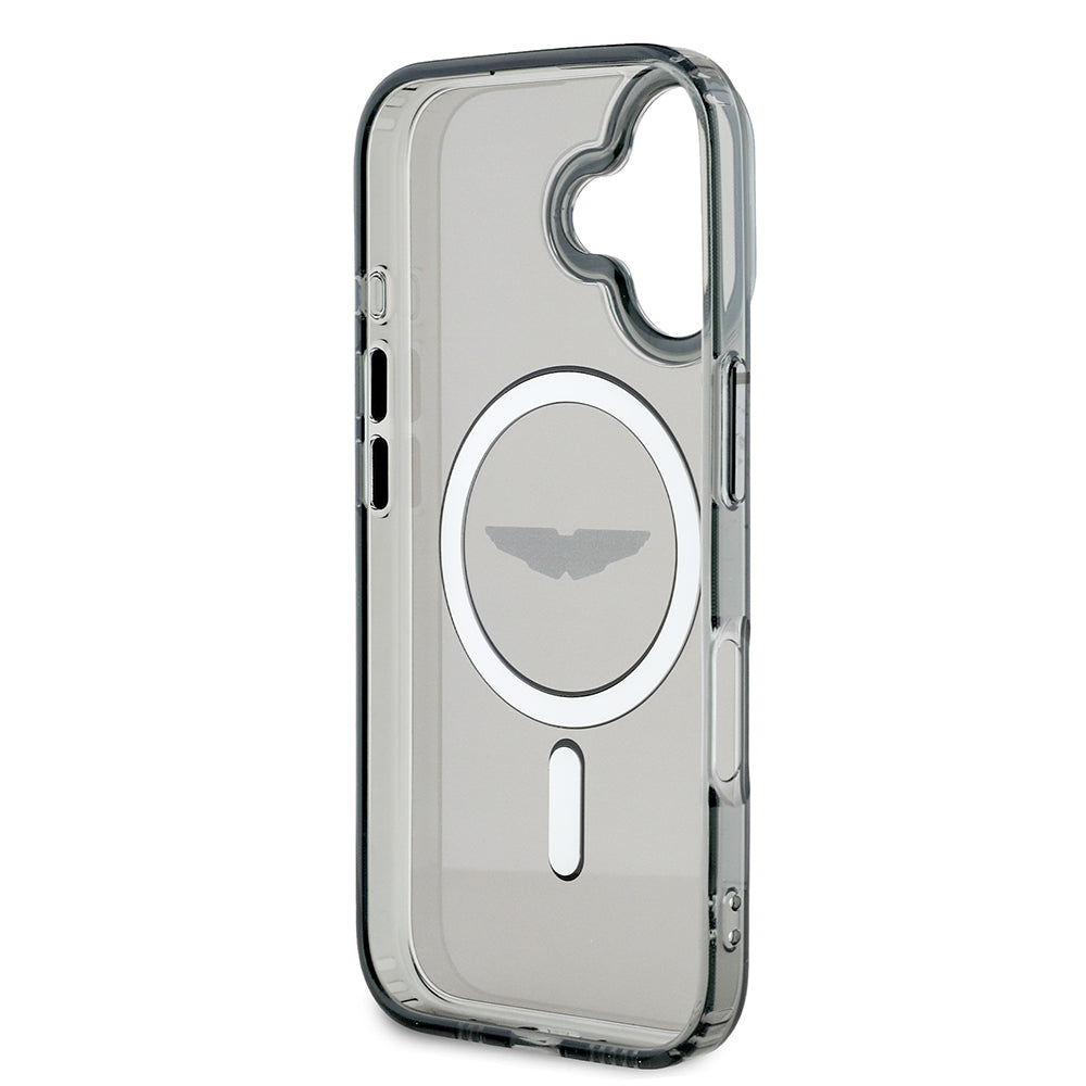 iPhone 16 Kılıf Aston Martin Orjinal Lisanslı M-safe Şarj Özellikli IML Baskı Logolu Buzlu Kapak