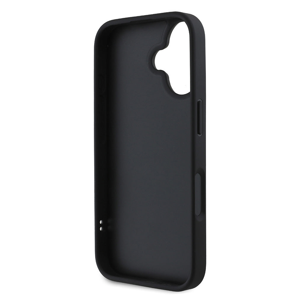 iPhone 16 Kılıf DKNY Orjinal Lisanslı Kapitone Tasarımlı Metal Logolu Deri Kapak