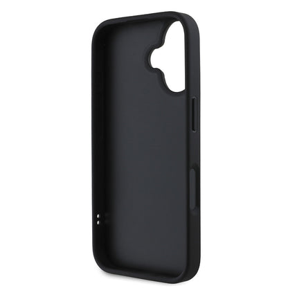 iPhone 16 Kılıf DKNY Orjinal Lisanslı Kapitone Tasarımlı Metal Logolu Deri Kapak