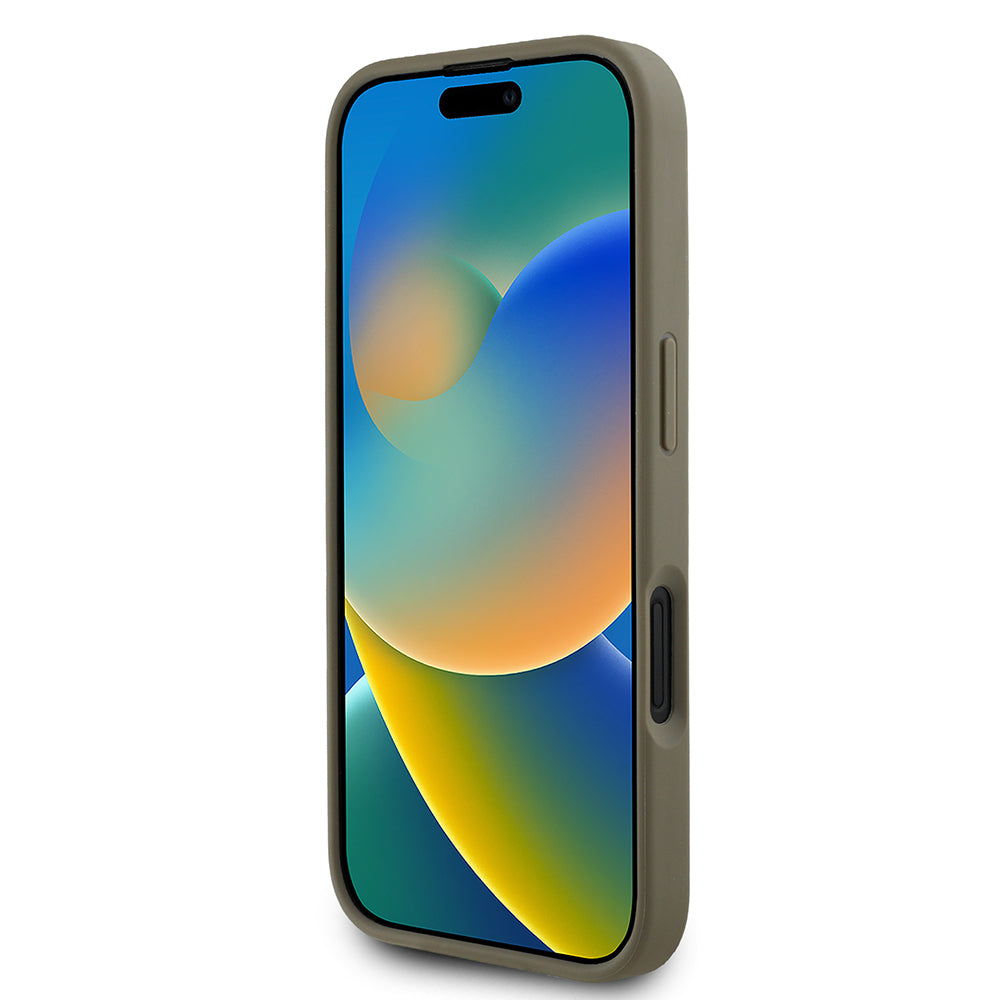 iPhone 16 Kılıf DKNY Orjinal Lisanslı M-safe Şarj Özellikli 3D Yazılı Grid Pattern Kapak