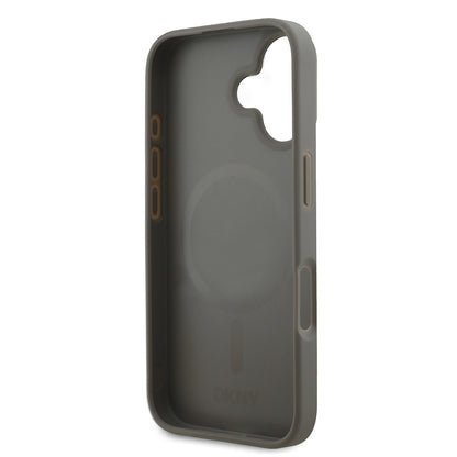 iPhone 16 Kılıf DKNY Orjinal Lisanslı M-safe Şarj Özellikli 3D Yazılı Checkered Pattern Kapak